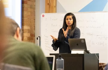 Instructor teaching a class