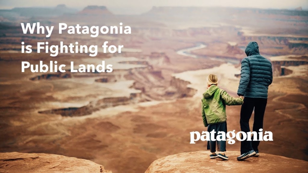 Patagonia Ad: Why Patagonia is Fighting for Public Lands: two people look over at national monument