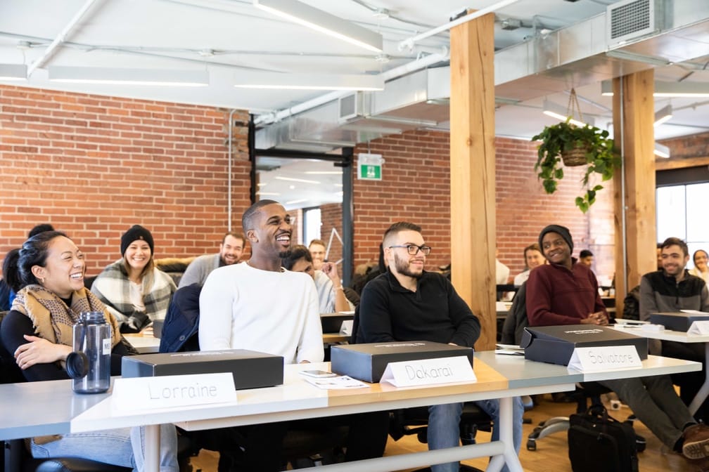 Toronto campus classroom preparing for class